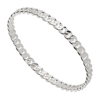 Curb Silver Bangle