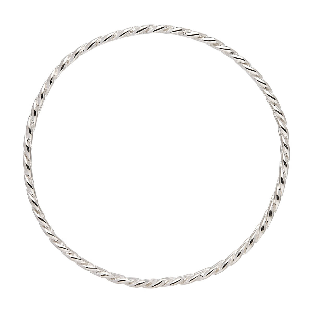 Curb Silver Bangle