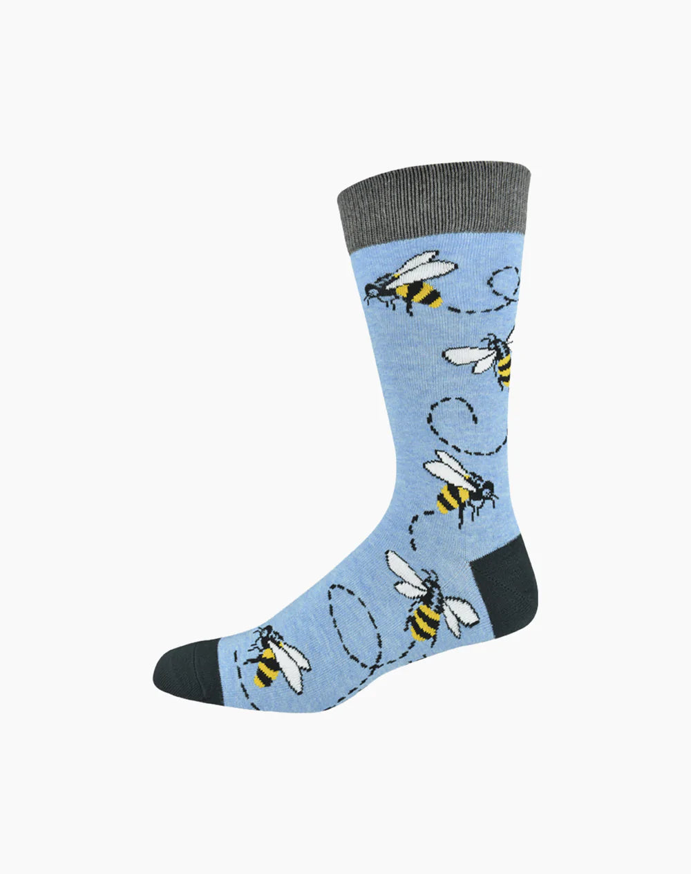 Buzzing Bee Blue | Mens Bamboo Socks