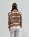 Bella Box Top | Rust & White Stripes