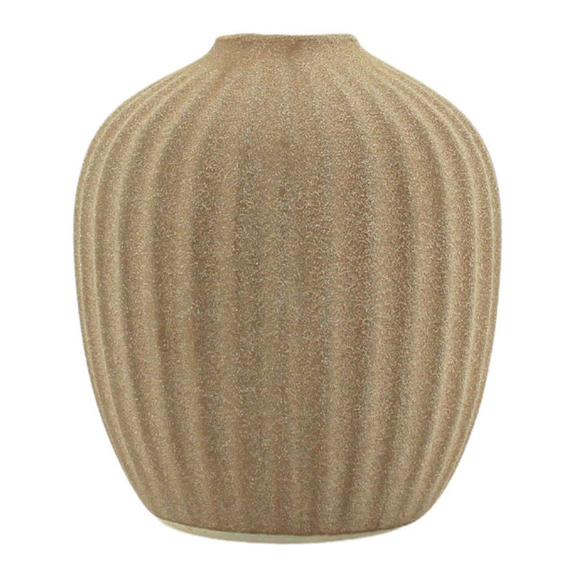 Grooved Bud Ceramic Vase