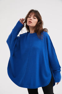Exposed Seam Knit | Electric Blue