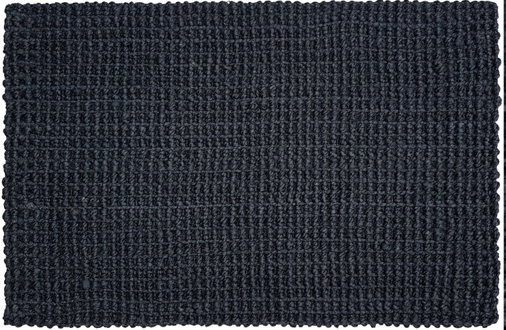 Charcoal Jute Boucle Indoor Rug | Latex Backed