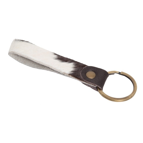 Cowhide Flat Keyring