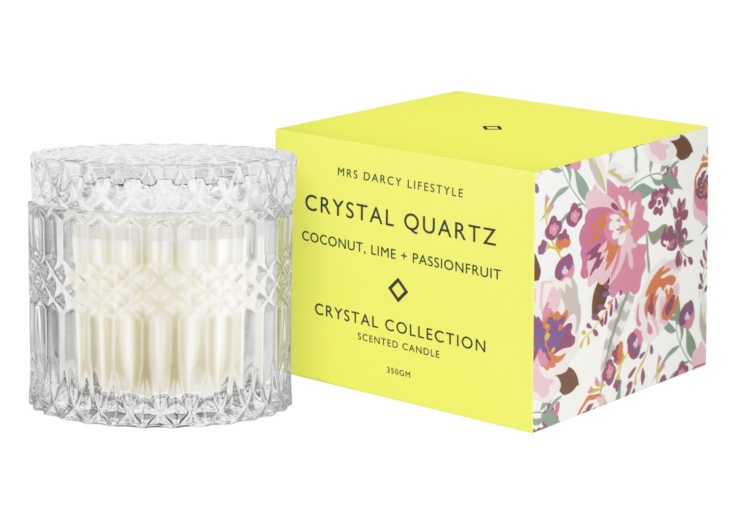 Candle Crystal Quartz | Coconut, Lime + Passionfruit