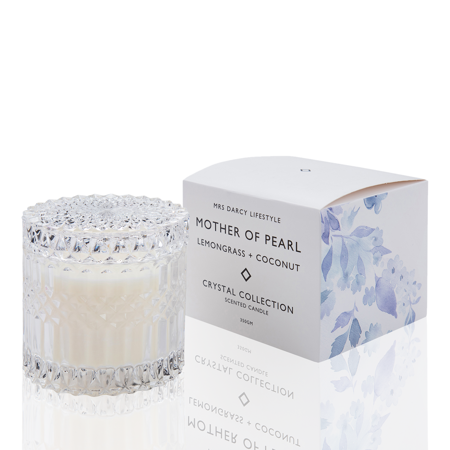 Candle Mother Of Pearl | Lemongrass + Coconut