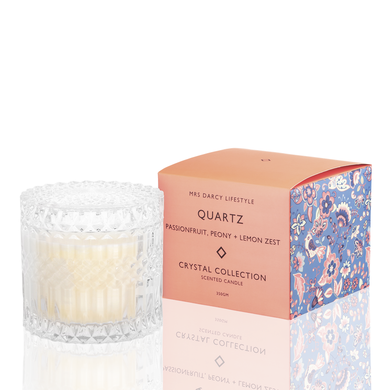 Candle Quartz | Passionfruit, Peony + Lemon Zest