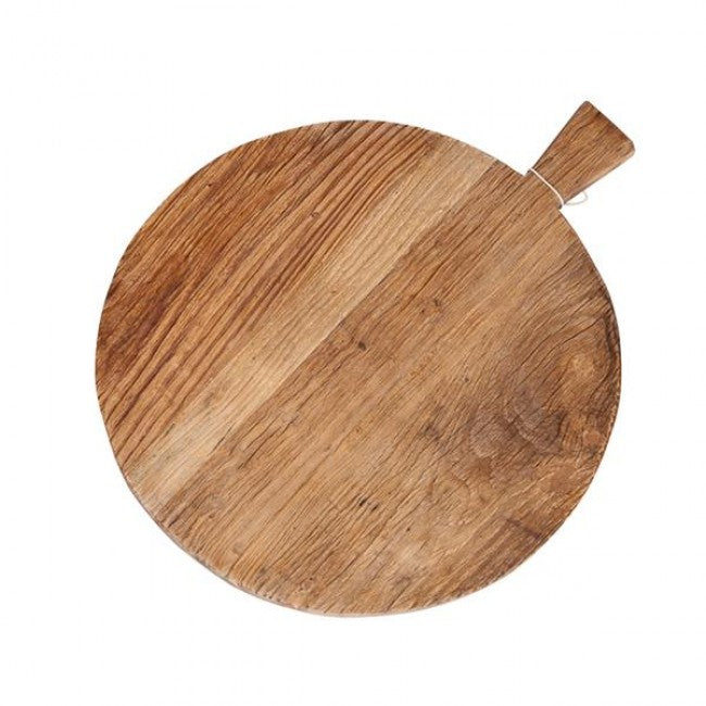 Serving Elm Board Platter | Round with Handle