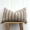 Angaston Handloomed Linen Cushion Black Stripe | 40x60cm