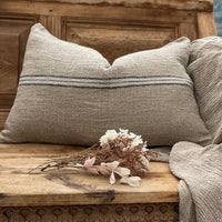Angaston Handloomed Linen Cushion Blue Stripe | 40x60cm