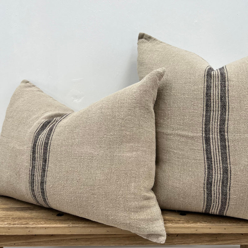 Basics Charcoal Stripe Cushion | 40x60cm