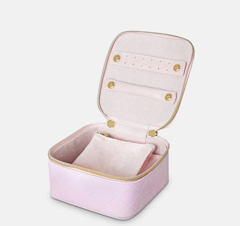 Woven Jewellery Cube | Peony Pink