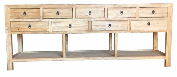 Recycled Elm Stacked Drawers | Hall Table