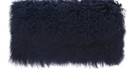 Tibetan Fur Cushions | Navy | Assorted Sizes