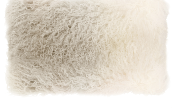 Tibetan Fur Cushions | Ivory Grey Ombre | Assorted Sizes