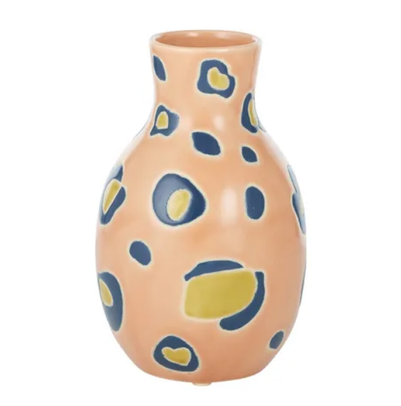Luella | Vase | Nude + Navy | 13x21cm