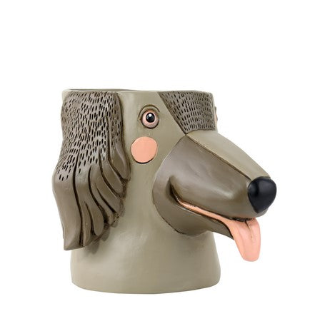 Dog Face Resin | Brown | Planter