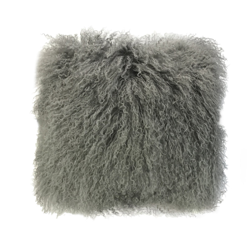 Tibetan Fur Cushions | Smoke Grey | Assorted Sizes