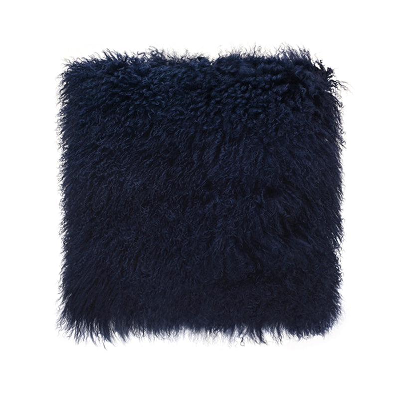 Tibetan Fur Cushions | Navy | Assorted Sizes