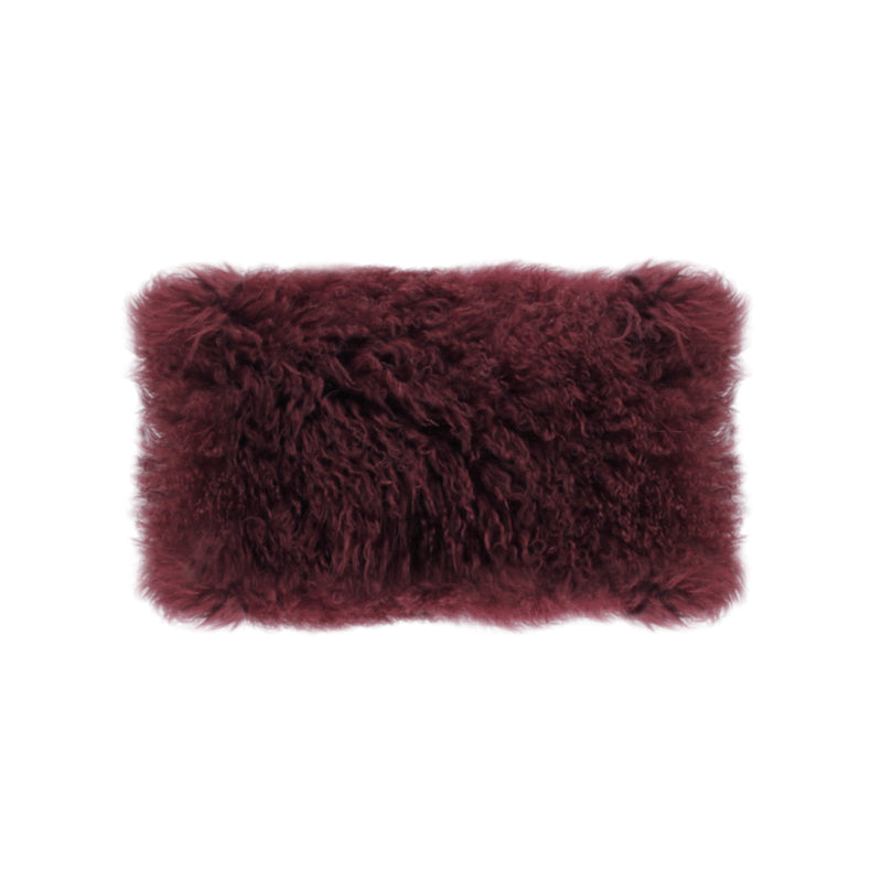 Tibetan Fur Cushions | Plum | Assorted Sizes