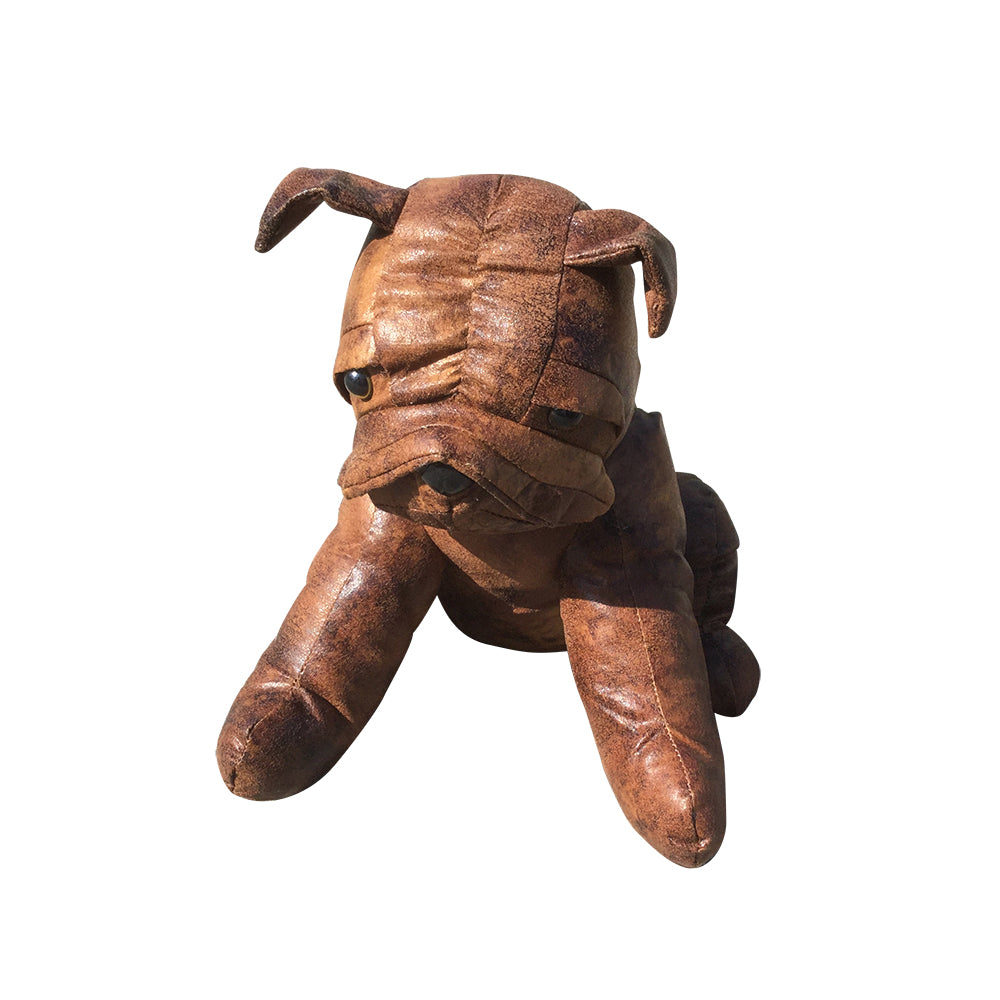 Bruce the Boston Bulldog | Leather Doorstop