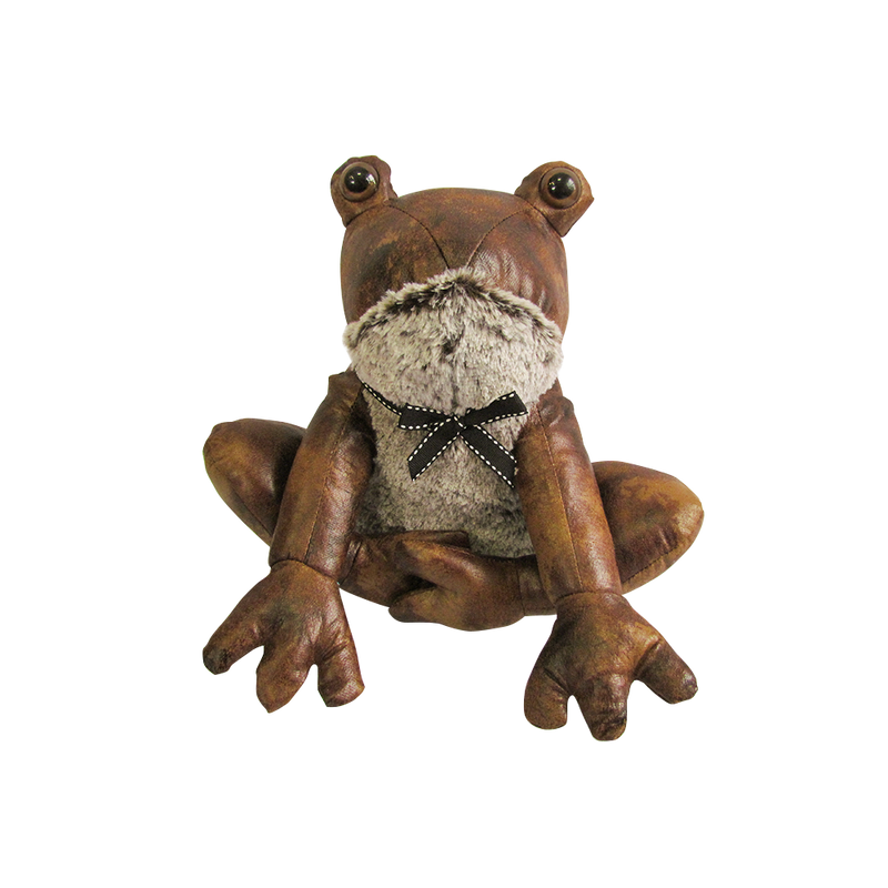 Fergus The Frog | Leather Doorstop
