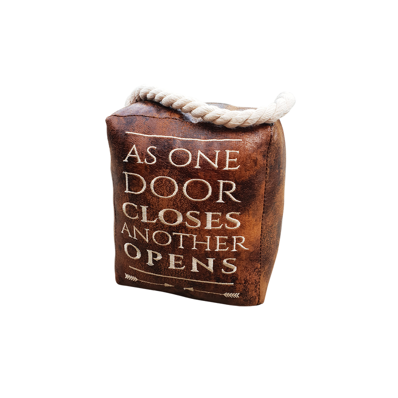 One Door Closes | Leather Doorstop