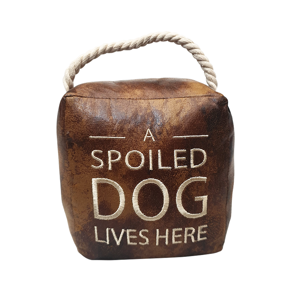 Spoilt Dog | Leather Doorstop