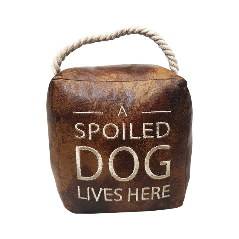 Spoilt Dog | Leather Doorstop