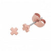 Petite Cross Rose Gold Earring