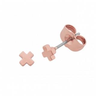 Petite Cross Rose Gold Earring