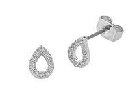 Petite Diamond Silver Stud Earring