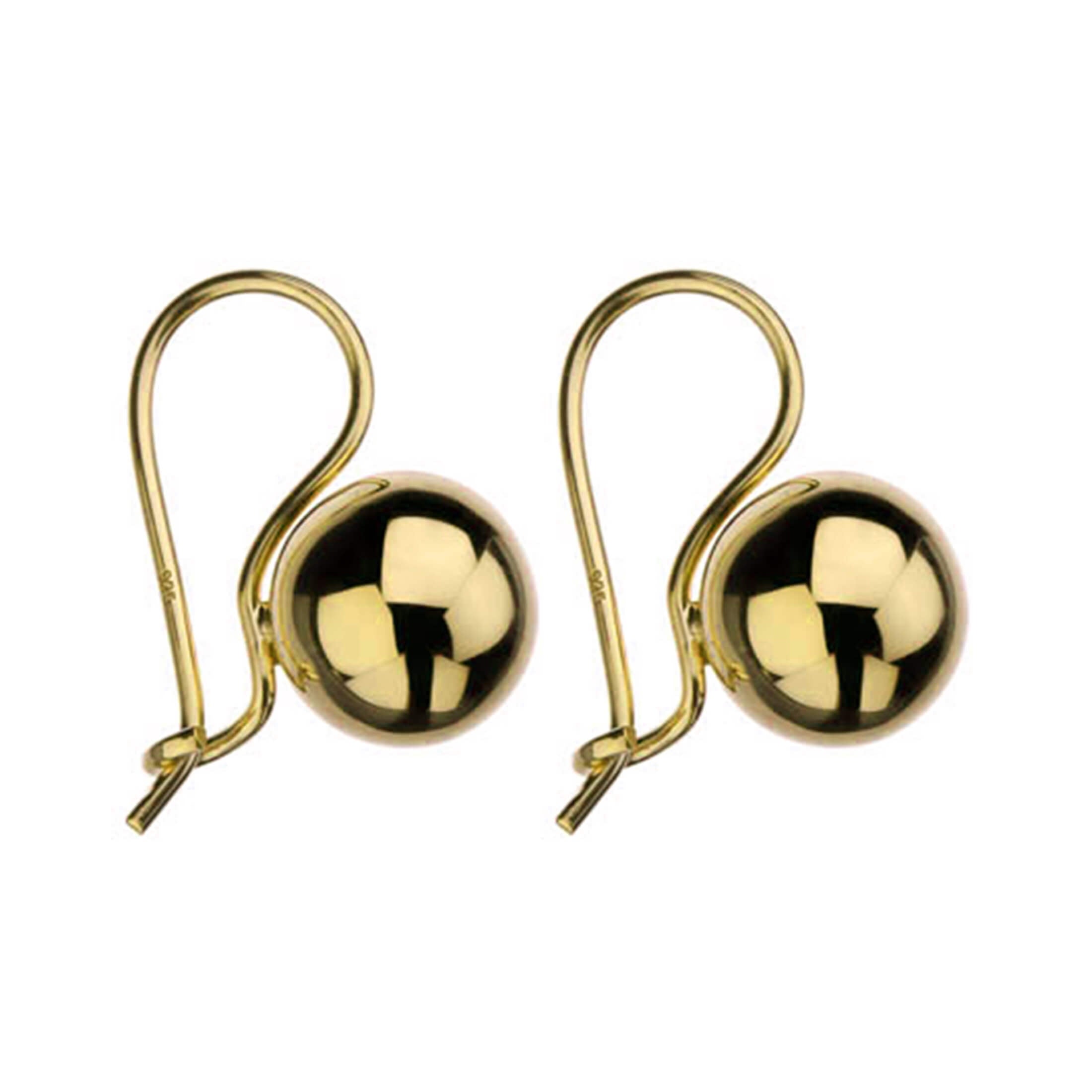 Euro Ball Earring Yellow Gold