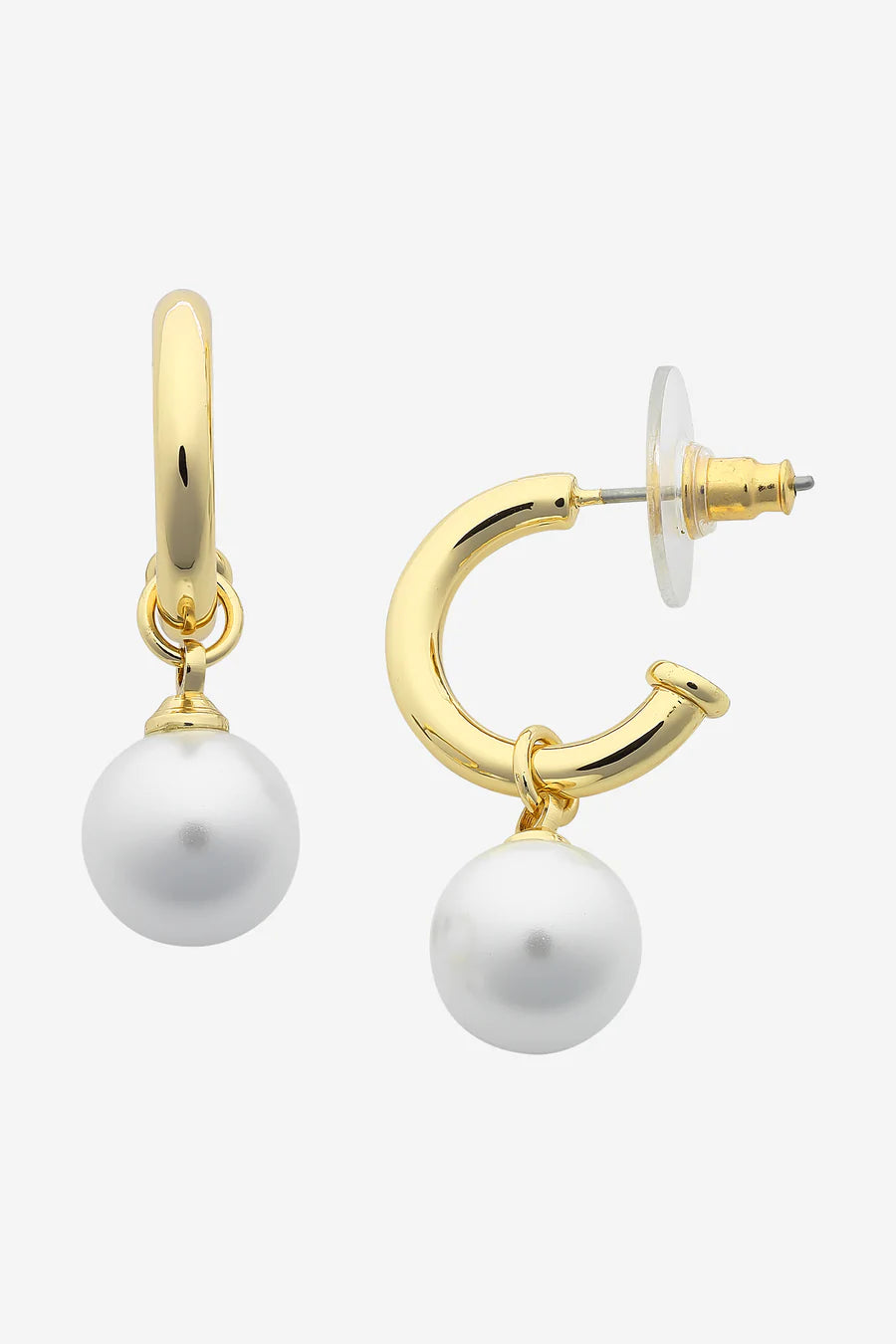 Fleur Gold Pearl Earring