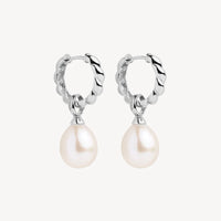 Dew Drop Pearl Earrings | Sterling Silver