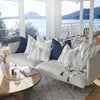 Rockpool White Navy Stripe Cushion | Assorted Sizes