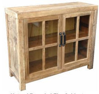 Recycled Elm Glass Door Cabinet