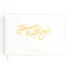 Forever & Always Prompted Wedding Guest Book Boxed