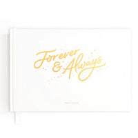 Forever & Always Prompted Wedding Guest Book Boxed