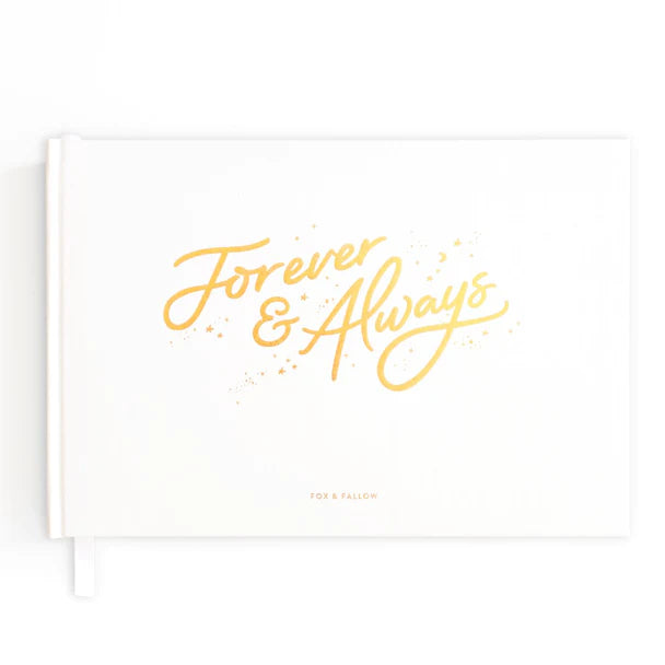Forever & Always Prompted Wedding Guest Book Boxed
