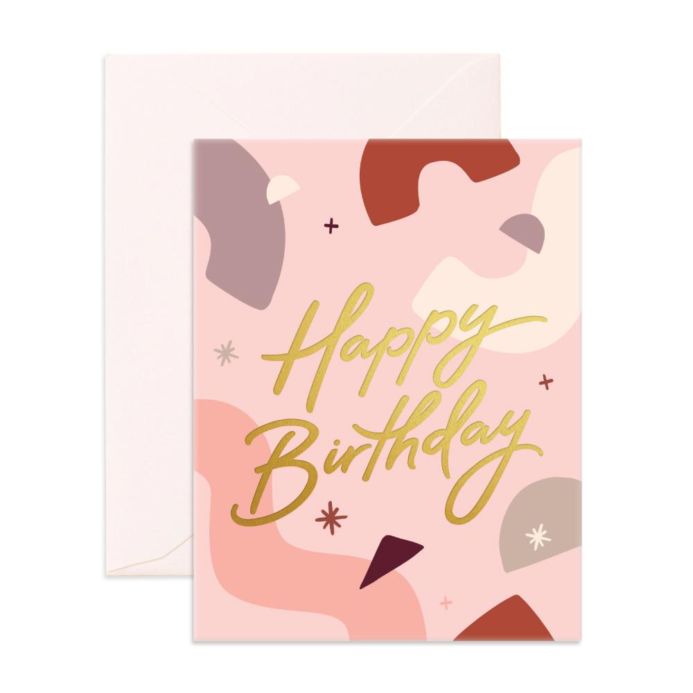 Happy Birthday Abstract Greeting Card