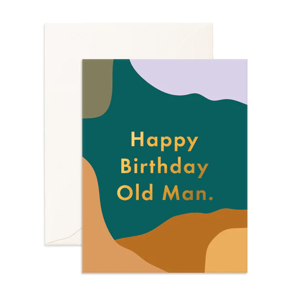 Happy Birthday Old Man Paint Greeting Card