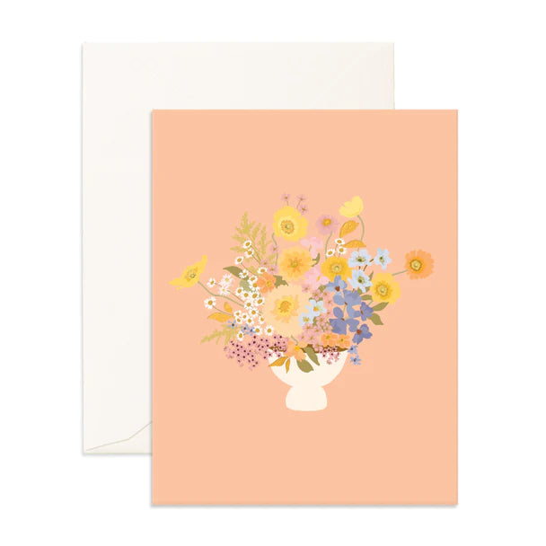 Spring Bouquet Peach Greeting Card