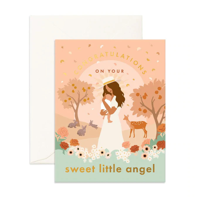 Sweet Little Angel Baby Greeting Card