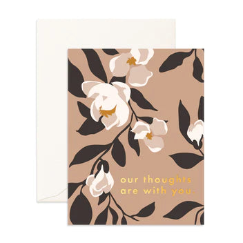 Our Thoughts are with you Greeting Card |Magnolias