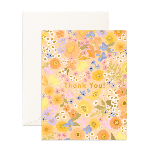 Thank You Floralscape Greeting Card