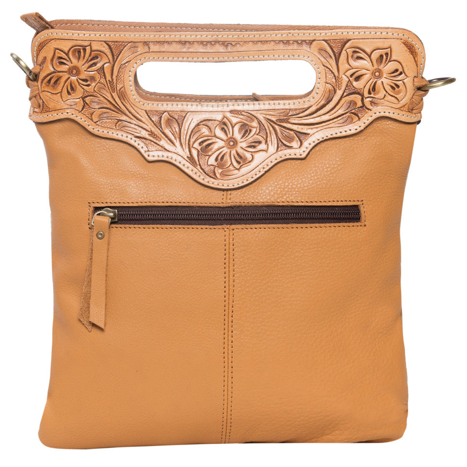 Cali Cowhide Sling Bag with Tooling