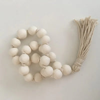 Ceramic Bead + Cotton Rope Tassel