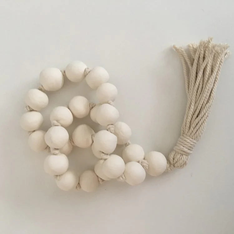 Ceramic Bead + Cotton Rope Tassel