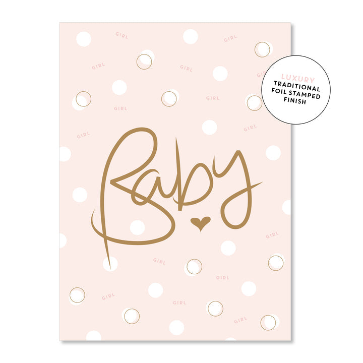 Baby Polkadot Joy Pink | Greeting Card